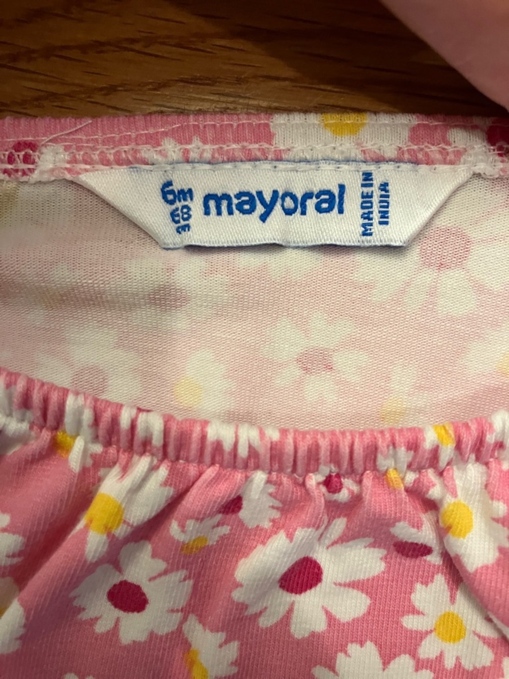 Mayoral 6 month baby Pink Ribbed Cardigan and Pink Floral Top Set - Picture 3 of 7